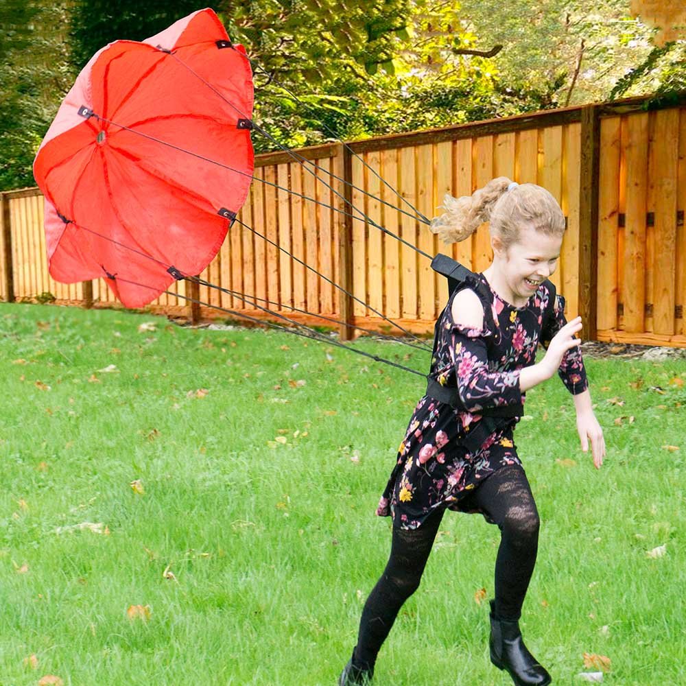 Eduk8 Resistance Speed Running Parachutes PACK OF 6 - Durable plus Lightweight Chute, Great for Training, Playing Games & having Fun Learning (6 Pack)