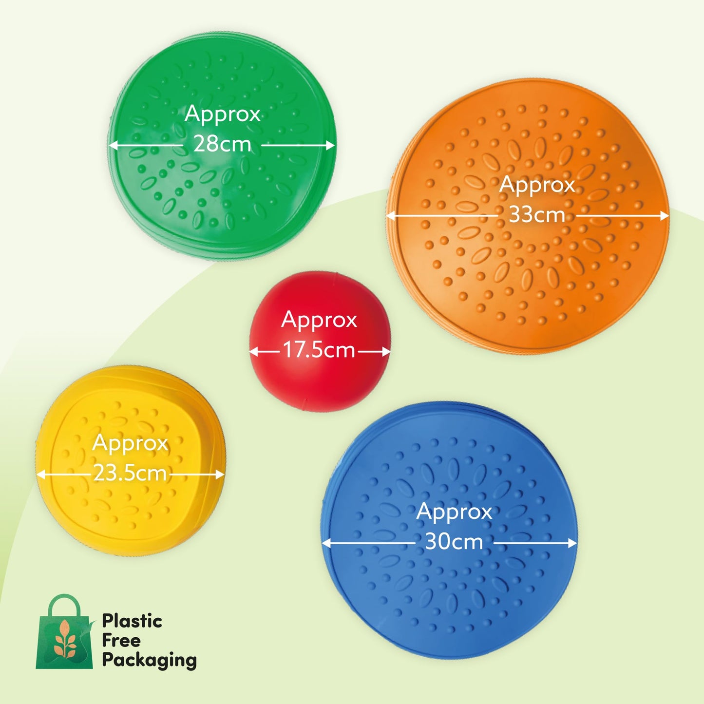 Tippi Sensory Stepping Stones for Kids - 5 Stackable Pieces With Sensory Textured Surfaces - Outdoor Play Equipment For Toddlers - Balance Toys For Children Age 18 Months +