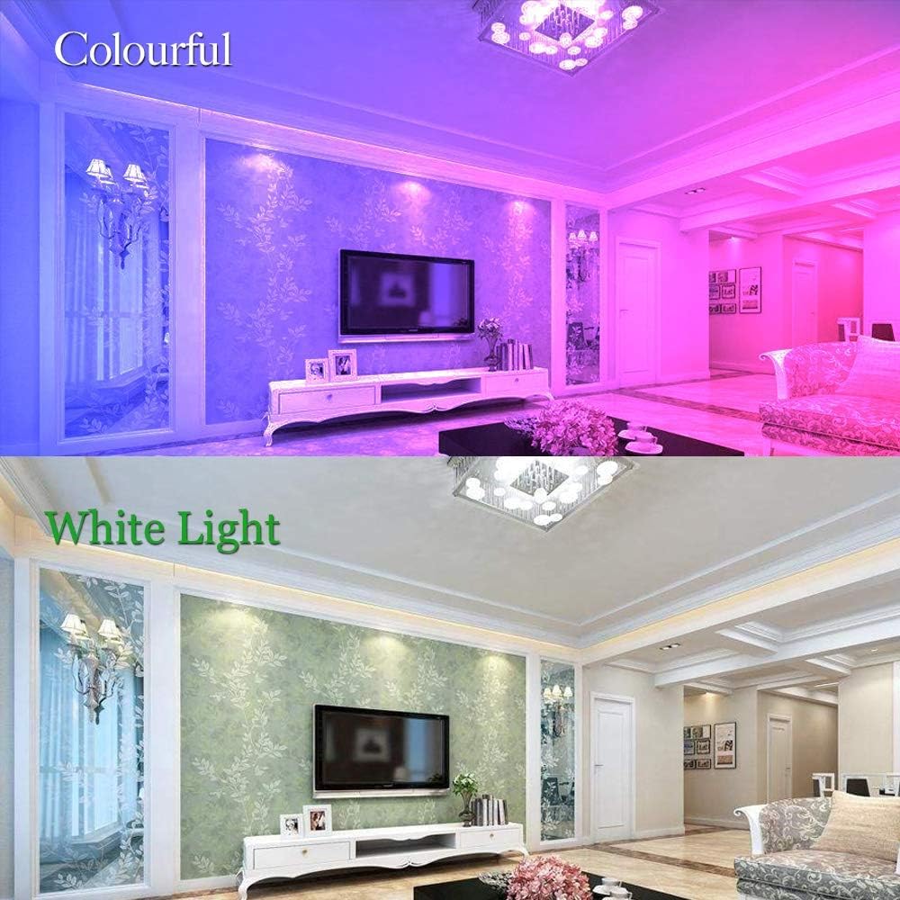 iLC Colour Changing Light Bulb E27 Edison Screw A19, 70 Watt Equivalent, Cool White 5700K