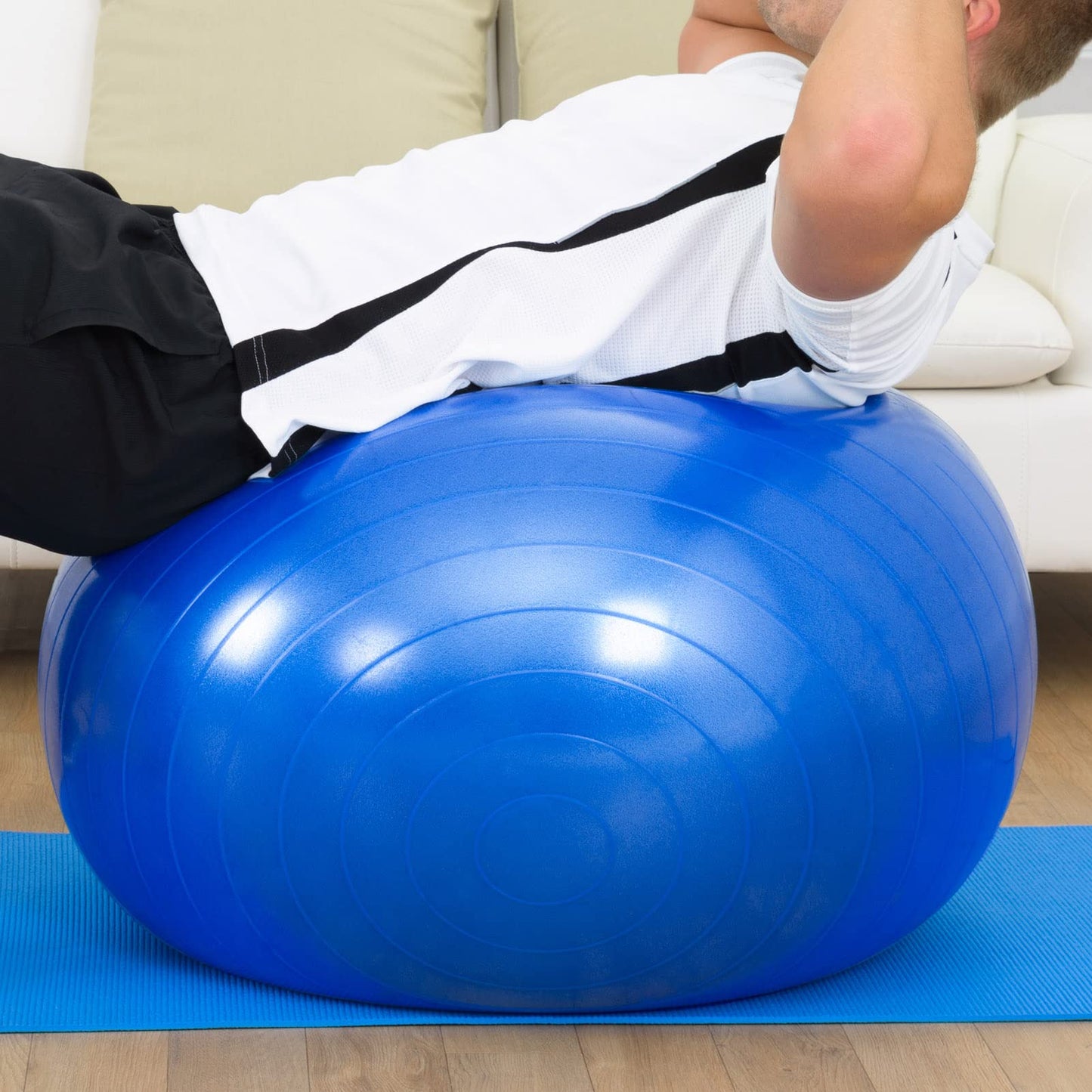 Trintion Peanut Ball Kids Exercise Ball Autism Sensory Toy Equipment for Kids Physical Therapy, Yoga, Pilates, Core Training 90x45cm (No Pump)