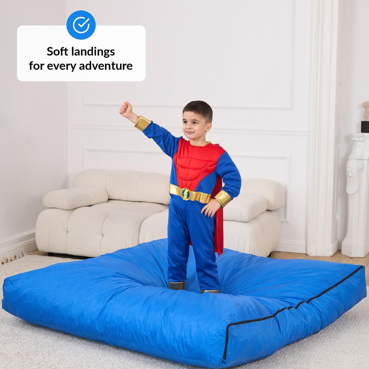 ODOXIA Sensory Crash Pad for Kids | Big 152 x 152 cm | Autism Crash Mat for Children
