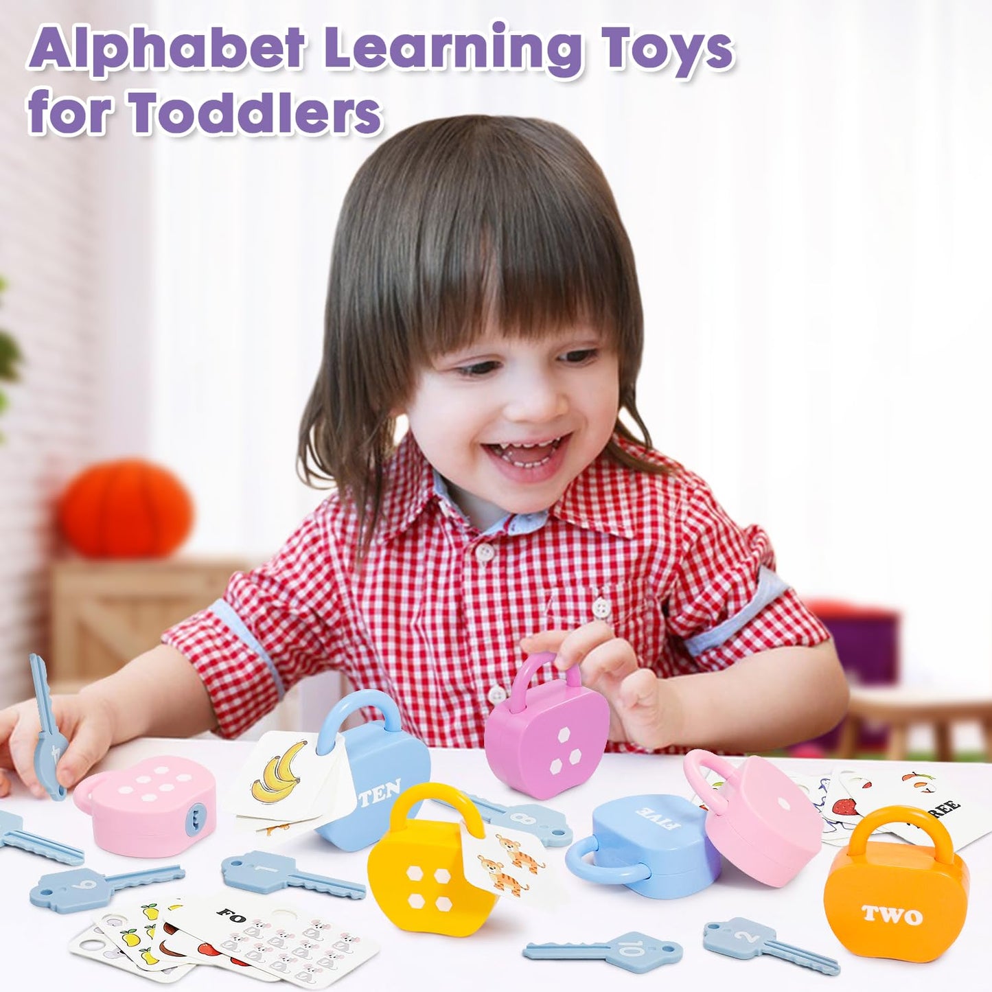YYDeek 20PCS Locks and Key Toddler Toys, Number Counting Preschool Learning Activities, Kindergarten Classroom Must Haves