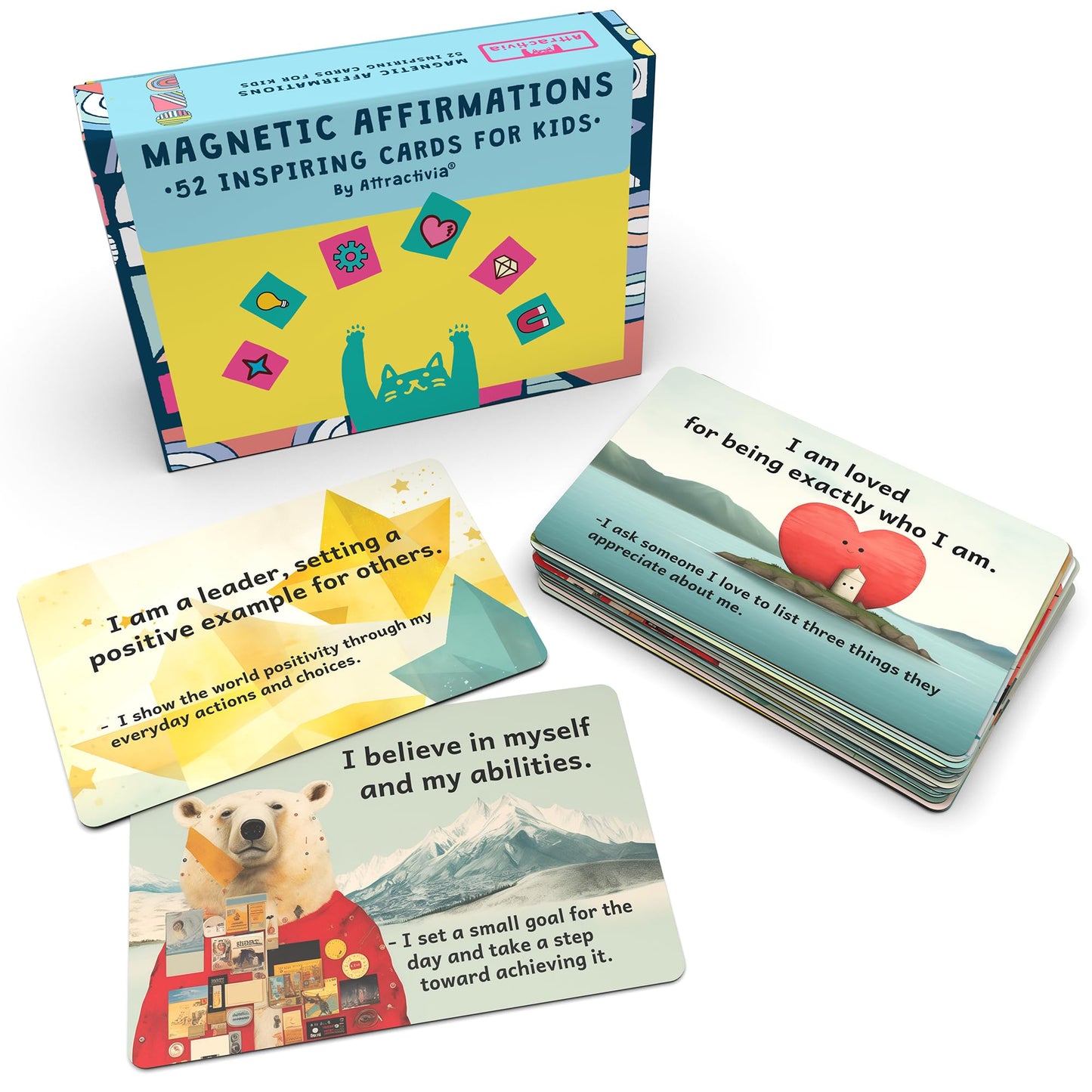 52 Magnetic Positive Affirmation Cards for Kids | Daily Motivation and Inspiration, Words of Empowerment