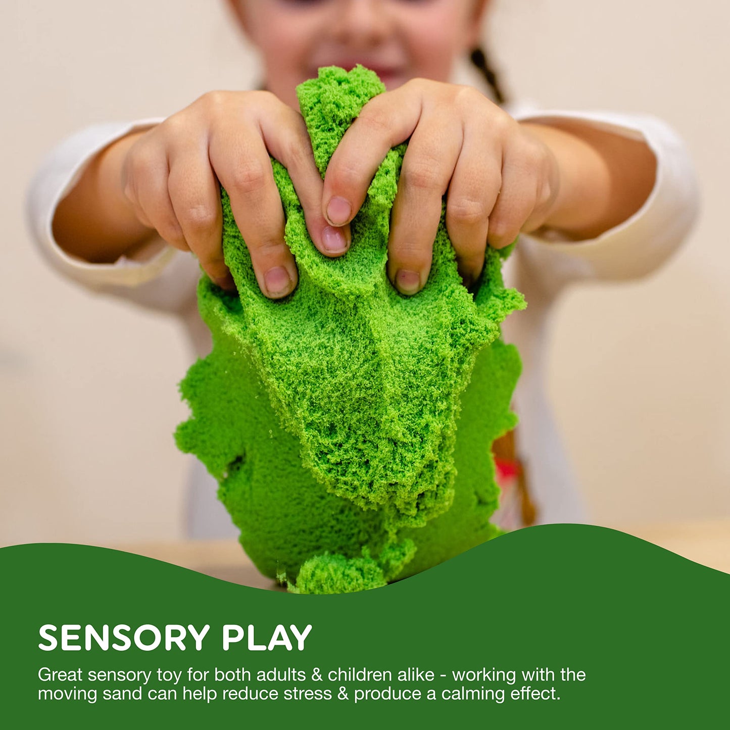Rainbow Eco Play Magic Elasti and Smooshy Sensory Soft Sand 4 x 485g