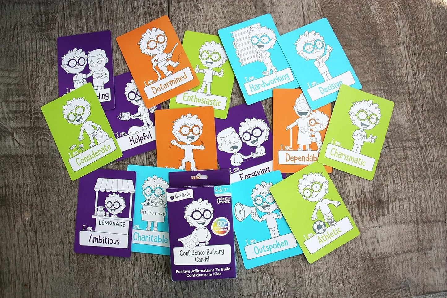 Colourful Confidence Booster Cards, Learn About Confidence, Educational Flashards for Confidence, Learn Your Emotions, Ages 4+