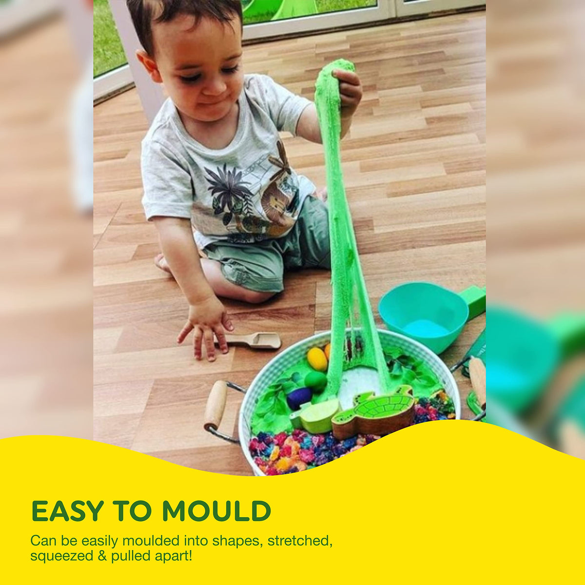 Rainbow Eco Play Magic Elasti Sensory Stretchy Natural Play Sand - 3 x 1kg