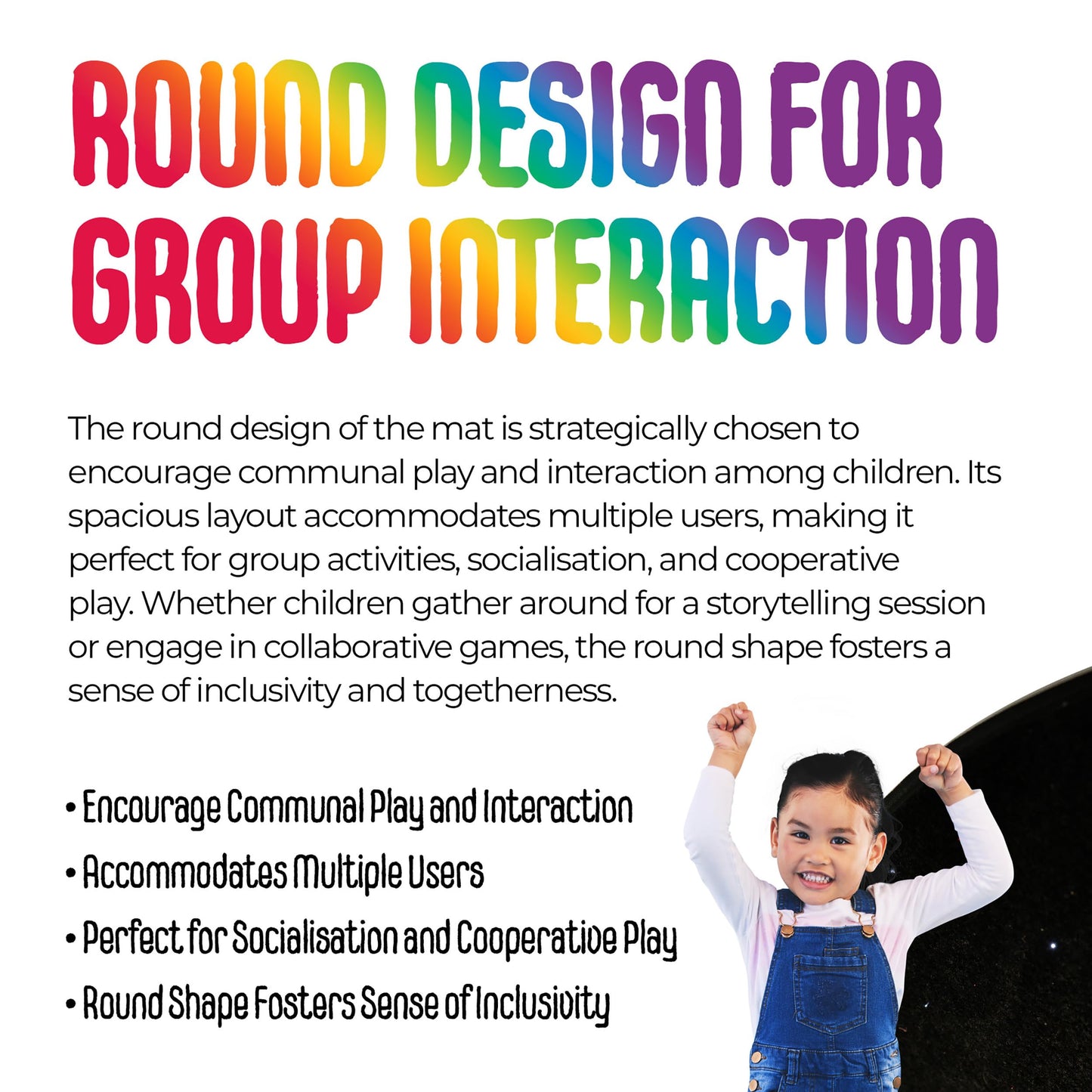 MagicMeadow Round Sensory Light Mat | Interactive Tactile Sensory Rug with Coloured Lighting for Kids | Educational Special Needs Resource Enriching Play & Exploration | Light Up Mat Autism Therapy