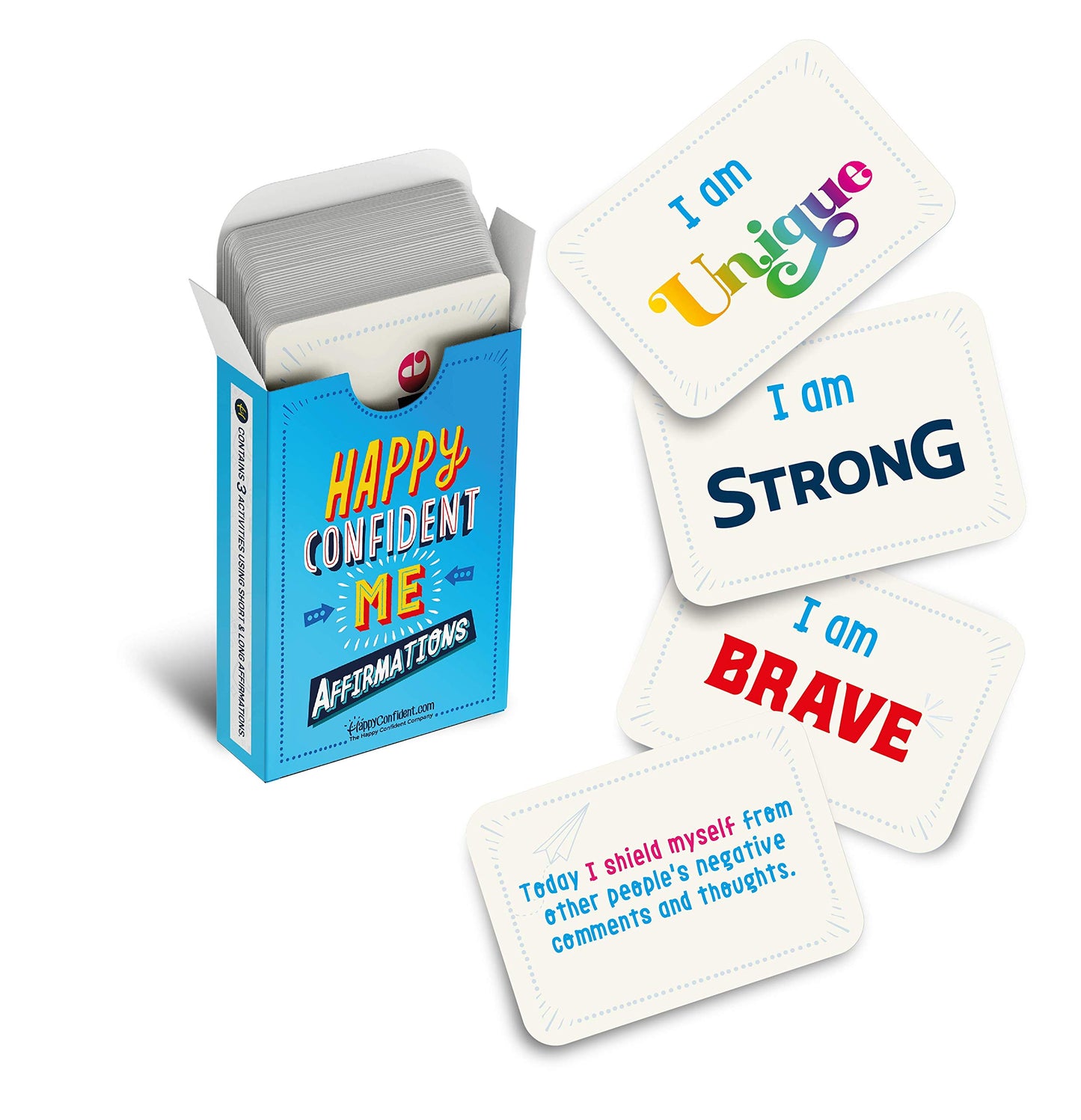 Happy Confident Me Affirmation Cards - Kids affirmation cards to develop positive thinking