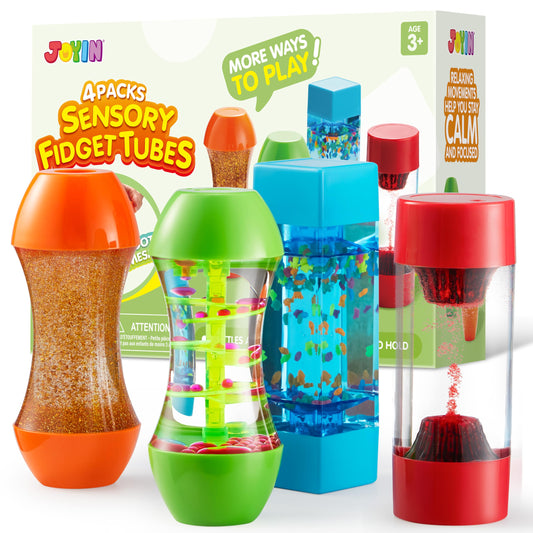 JOYIN 4-Pack Liquid Motion Fidget Toys for Kids, Emotional Learning Resources,Intellectual