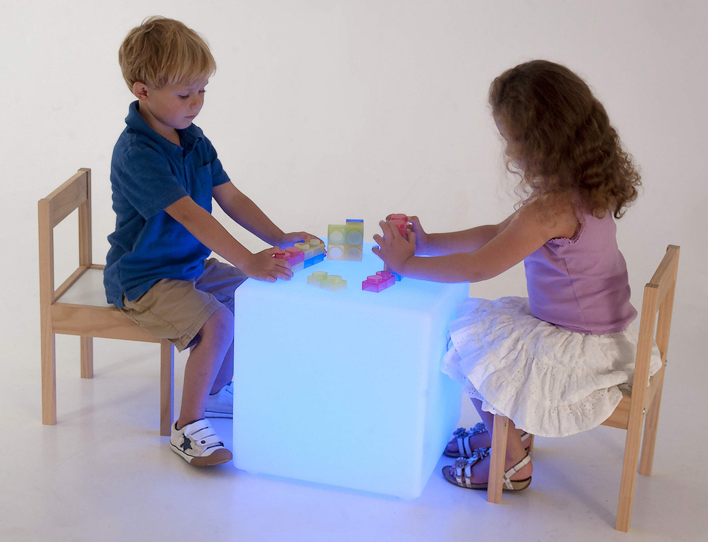 tickit Sensory Mood Light Cube – Colour Changing LED Seat and Night Light for Sensory Play, Autism, Calming Spaces and Bedrooms – Rechargeable & Water Resistant