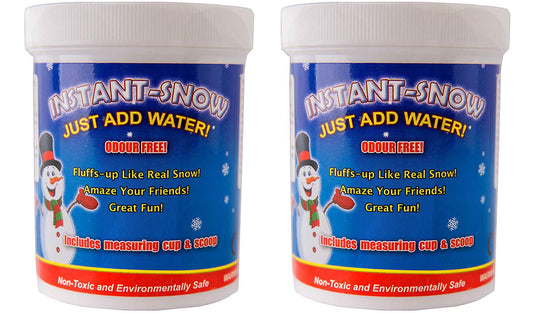 Playlearn 2 Packs 125g Instant Snow Powder - Instant Magic Snow Fake Party Decoration
