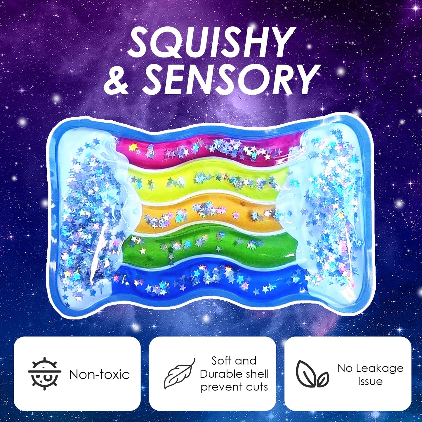 Autism Sensory Squeeze Toys , Stress and Anxiety Relief Squishy Tubes , Toys for Autistic Children,Sensory Fidget Toys for Kids with ADHD, Autism, Special Needs , Tactile Therapy Toys for Focus and C