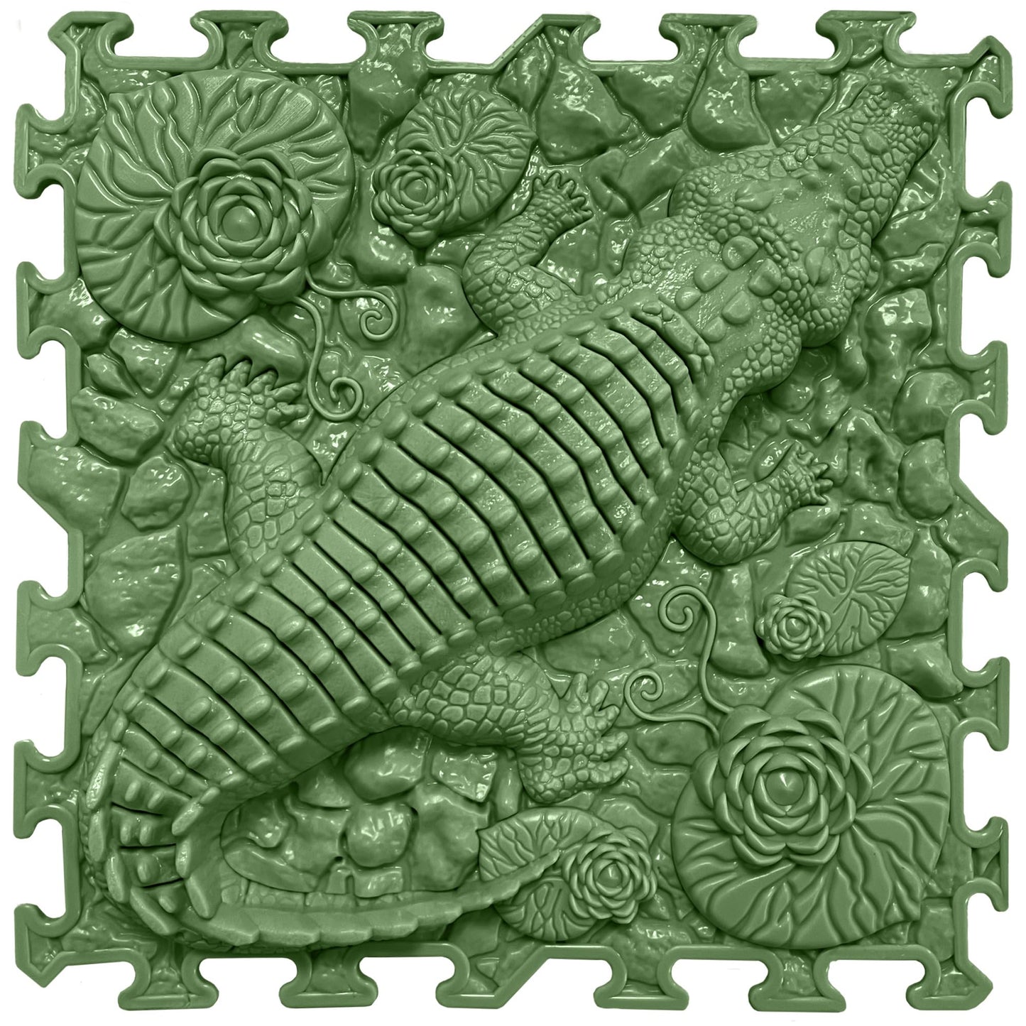 ORTO NATURE 16-Piece Sensory Massage Puzzle Play Mat – Interlocking Orthopedic Floor Tiles & Textured