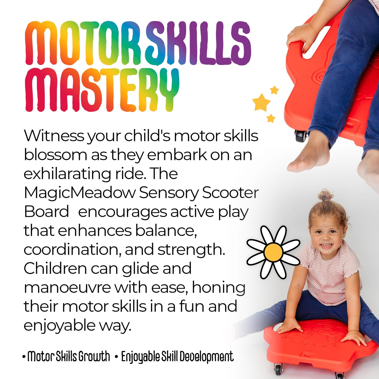 MagicMeadow Sensory Scooter Board | Autism Board | Green