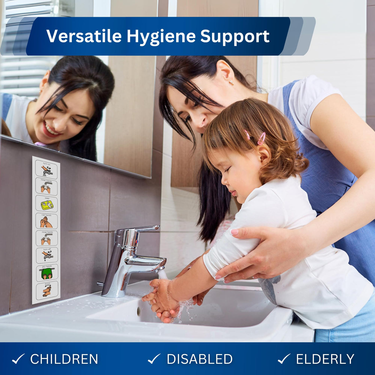 Semd Visual Guide Autism Washing Hands Visual Aid –Independent Hand Washing for Kids –SE ...