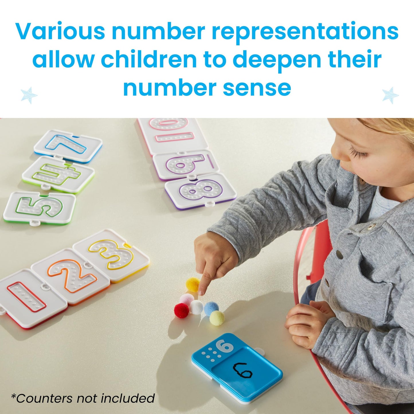Learning Resources Sensory Number Trays, Educational Toys for 3+ Year Olds, Finger Tracing Board to Learn Maths, Number Tracing, Count from 1-10, Classroom Resources