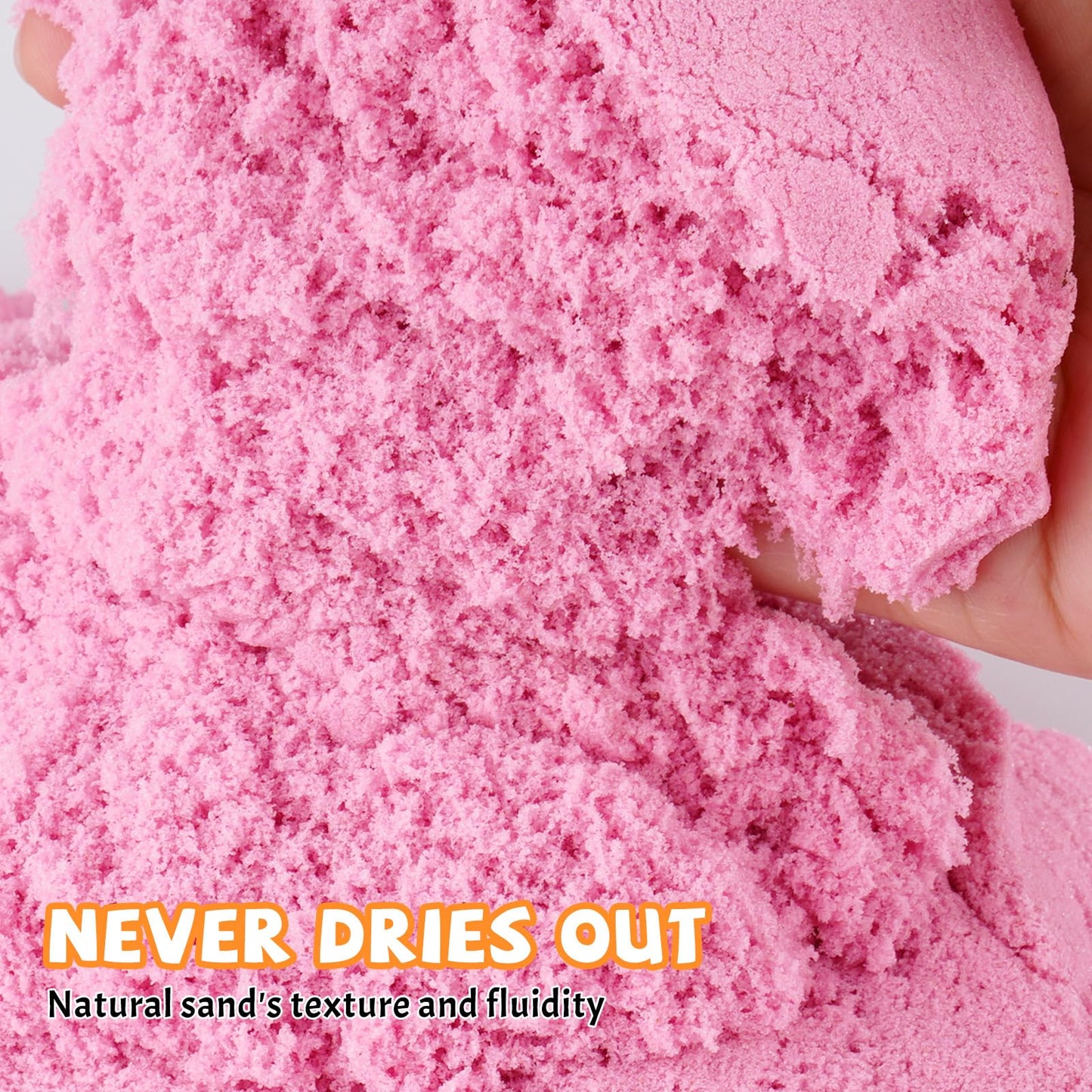 NiToy FlexiSand 2.2Lbs/1kg Mouldable Play Sand Refill, Pink