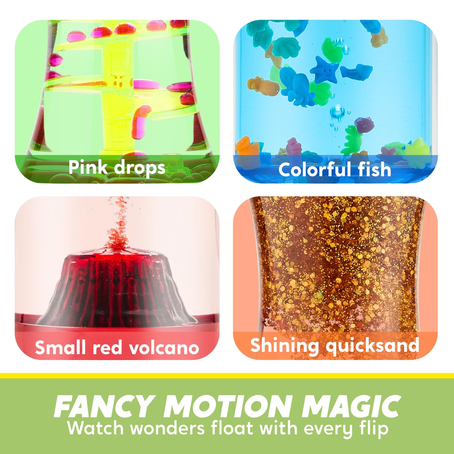 JOYIN 4-Pack Liquid Motion Fidget Toys for Kids, Emotional Learning Resources,Intellectual