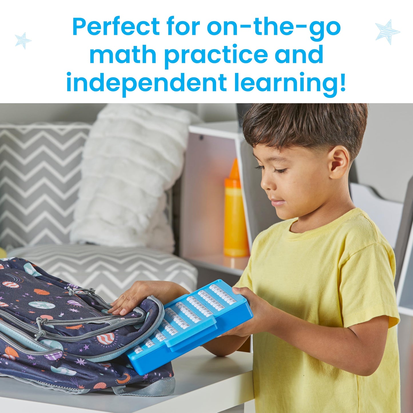 Learning Resources Addition Practice Board, Ages 3+, Learn Addition, Self-Checking Activity Board for Independent Learning, Solve 81 Maths Problems