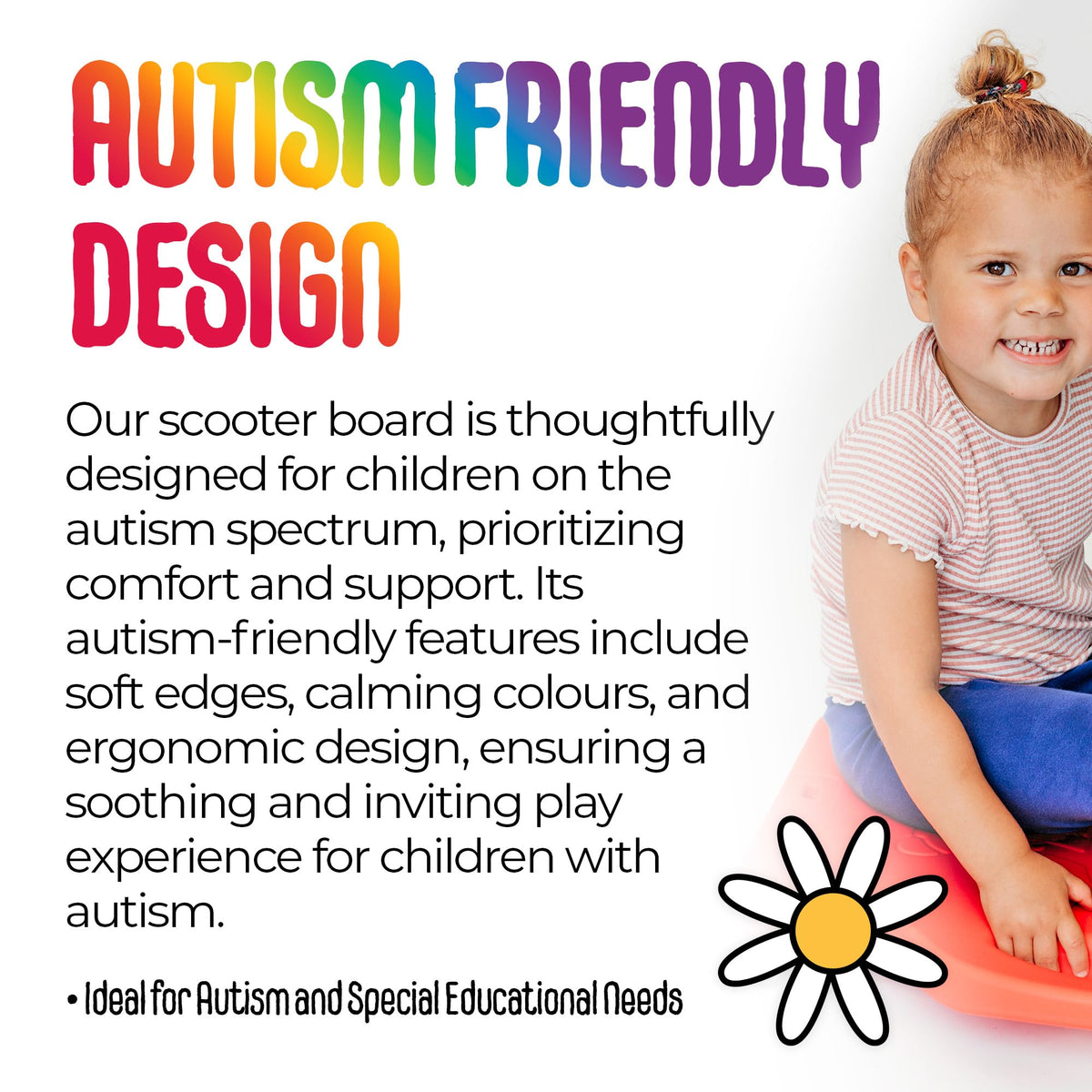 MagicMeadow Sensory Scooter Board | Autism Board | Green