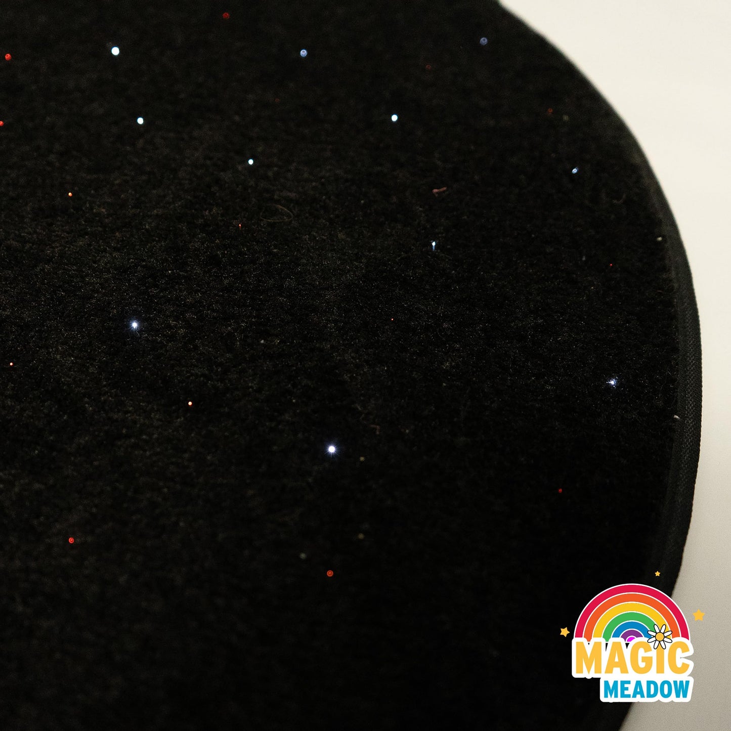 MagicMeadow Round Sensory Light Mat | Interactive Tactile Sensory Rug with Coloured Lighting for Kids | Educational Special Needs Resource Enriching Play & Exploration | Light Up Mat Autism Therapy