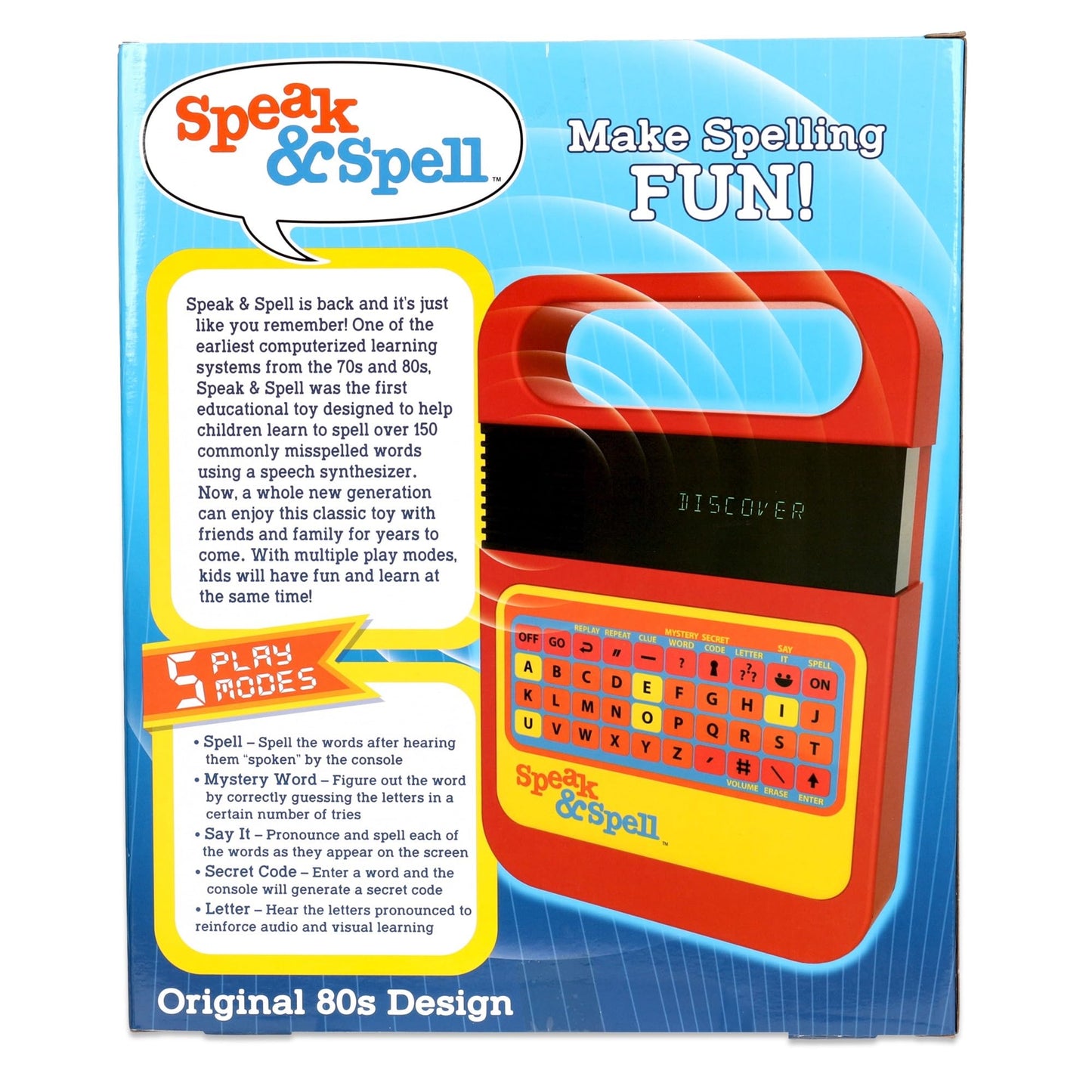 Basic Fun Retro | Speak & Spell Electronic Game | Classic Retro Interactive Toy, Educational Learning System For Boys & Girls Ages 4 09624