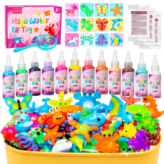 Eleanore's Diary Aqua Fairy Water Gel Kit, Magic Water Elf Toys for Kids, Creative Squishy Maker Toy