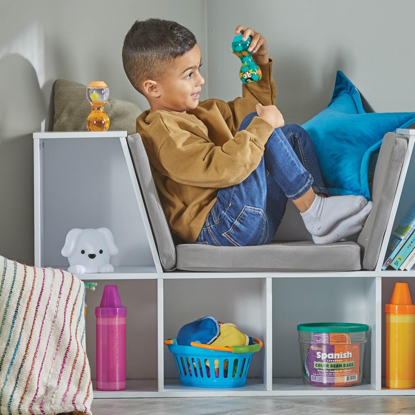 Learning Resources Express Your Feelings Sensory Bottles, Ages 3+, Emotional Learning Toys, Calm Down Bottles for Kids, Overwhelmed & Calm
