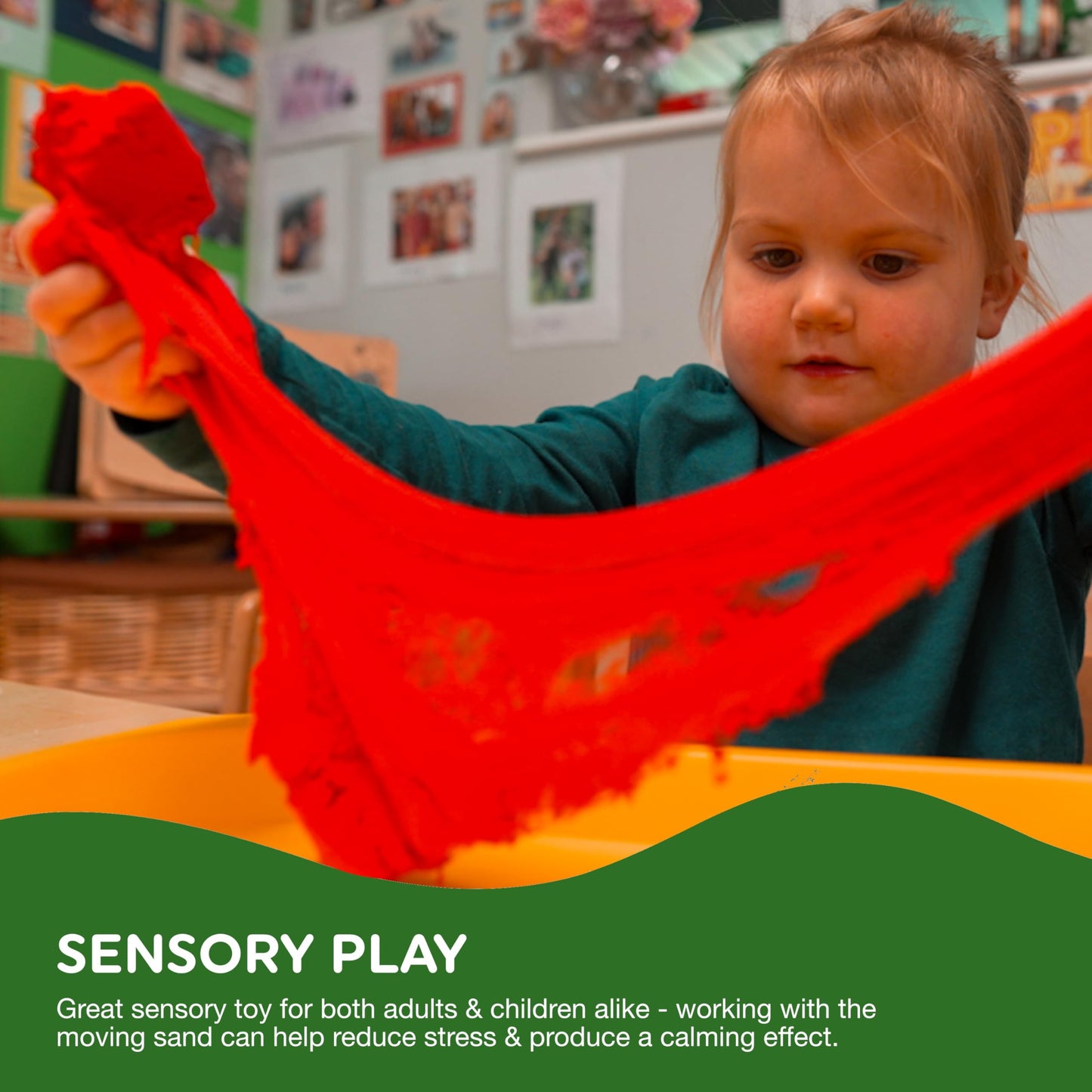 Rainbow Eco Play Magic Elasti Sensory Stretchy Natural Play Sand - 3 x 1kg