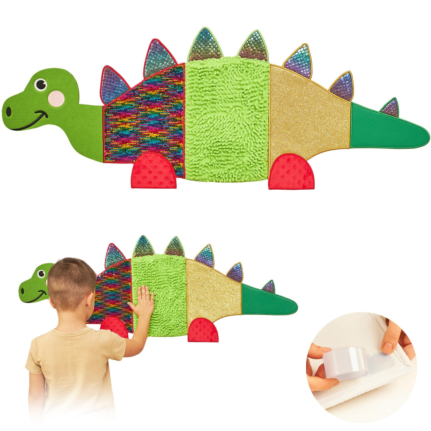 Sensory Wall Panel for Kids | Touch, Feel & Learn | Dog Sensory Room Toys | Activity Play Panels | Wall Busy Board | Calm Down Corner Equipment | Flip Sequin Fabric | for Autism, ADHD, Anxiety