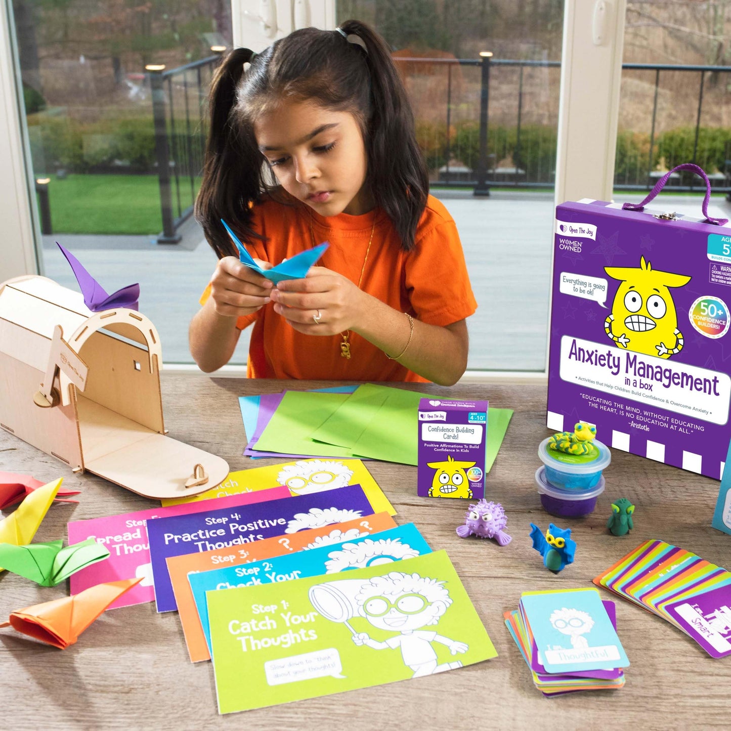 Colourful Anxiety Management Box for Kids - Educational Flashcards for Learning About Anger and Anxiety - Kids Games Featuring Worry Monster for Helping Your Child with Fears and Worries - Ages 4+