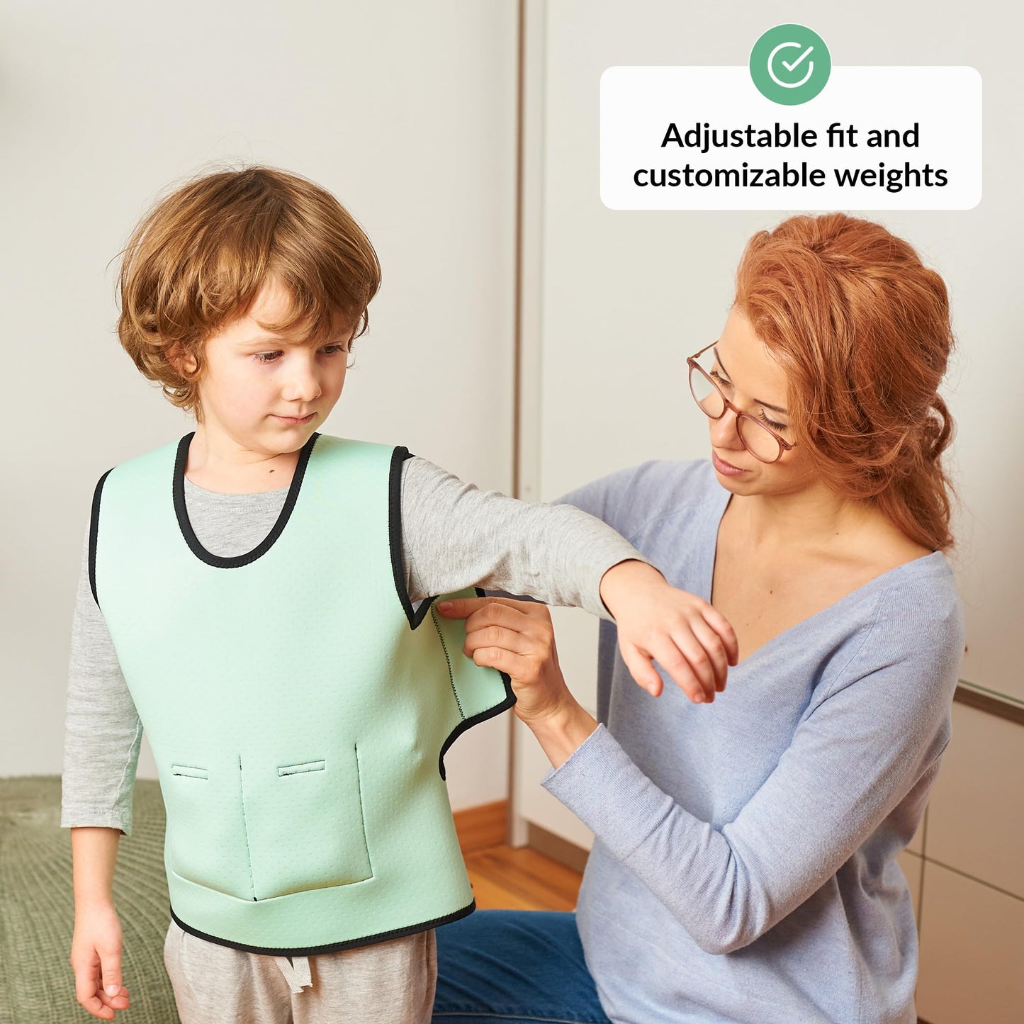Weighted Vest for Kids | Provide Deep Pressure Comfort | ADHD Tools for Kids | Autism Sensory Clothing | Adjustable Weighted Vest | Weighted Compression Vest for Kids | Ensure a Secure Feeling