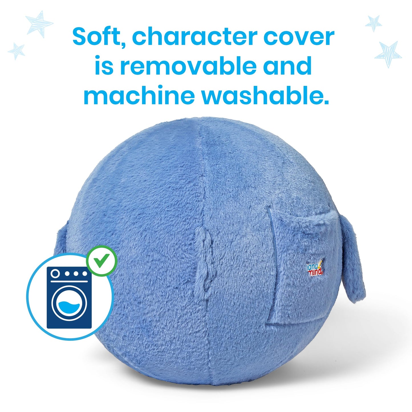 hand2mind Penguin BubblePlush Yoga Ball Buddy, Yoga for Kids, Calming Corner for Elementary Students, Kids Exercise Equipment, Active Play for Ages 3 and Up