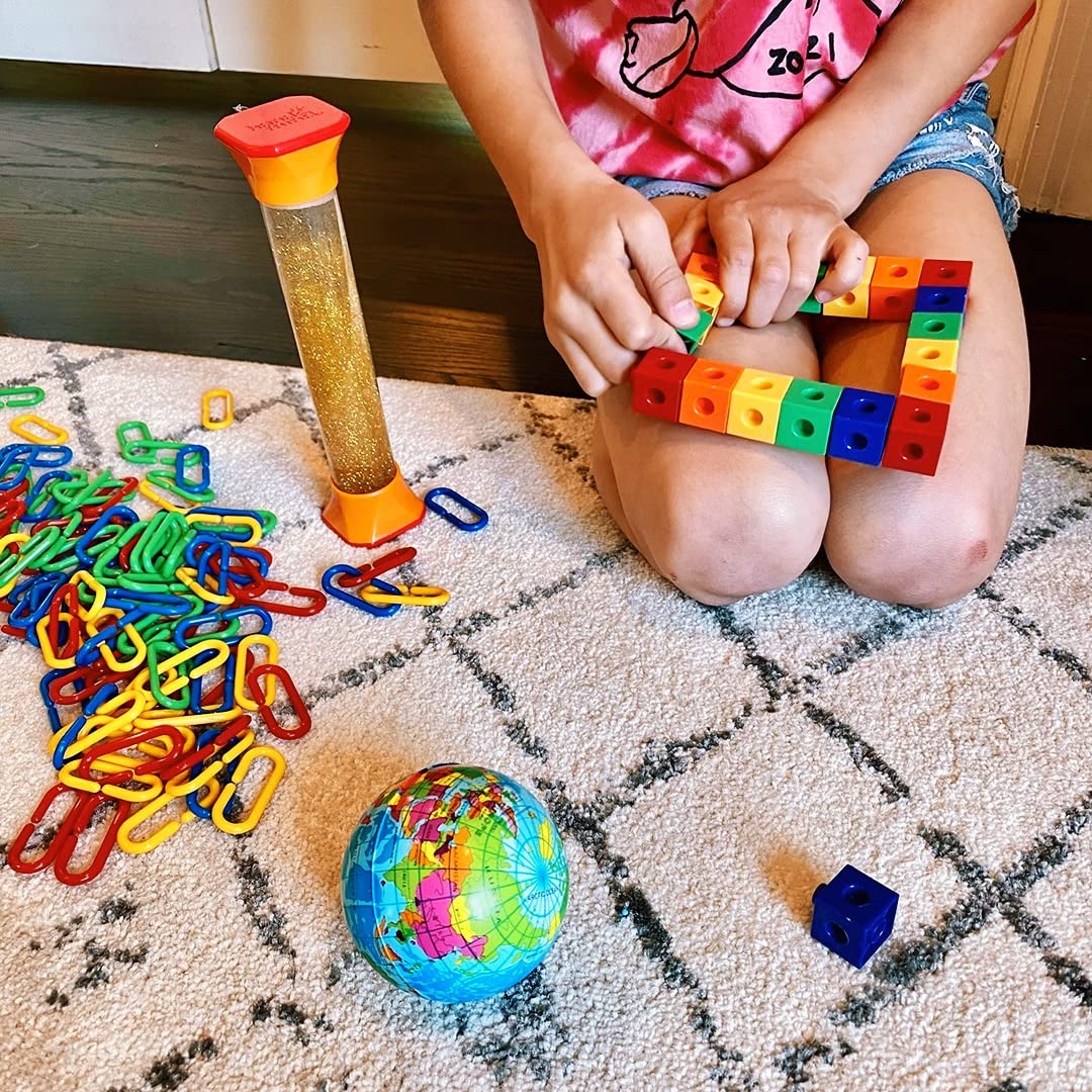 Learning Resources Sensory Fidget Toy Kit for Kids Stress & Anxiety Relief Items & Toys For Quiet Focus & SEL, Stress Ball, Playfoam, Sensory Bottle, Fidget Tubes, & Rainbow Coil Spring