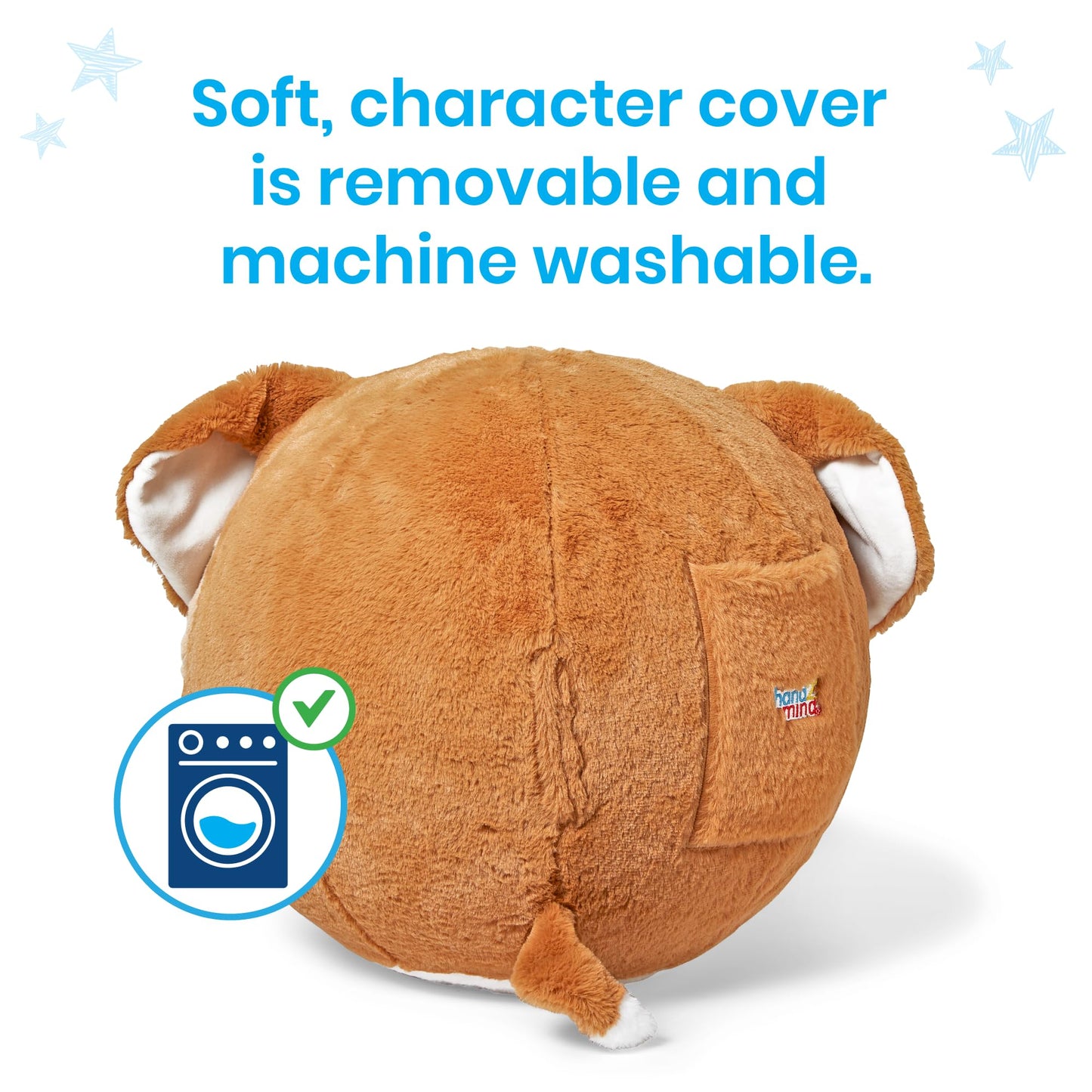 hand2mind Puppy BubblePlush Yoga Ball Buddy, Yoga for Kids, Calming Corner for Elementary Students, Kids Exercise Equipment, Active Play for Ages 3 and Up