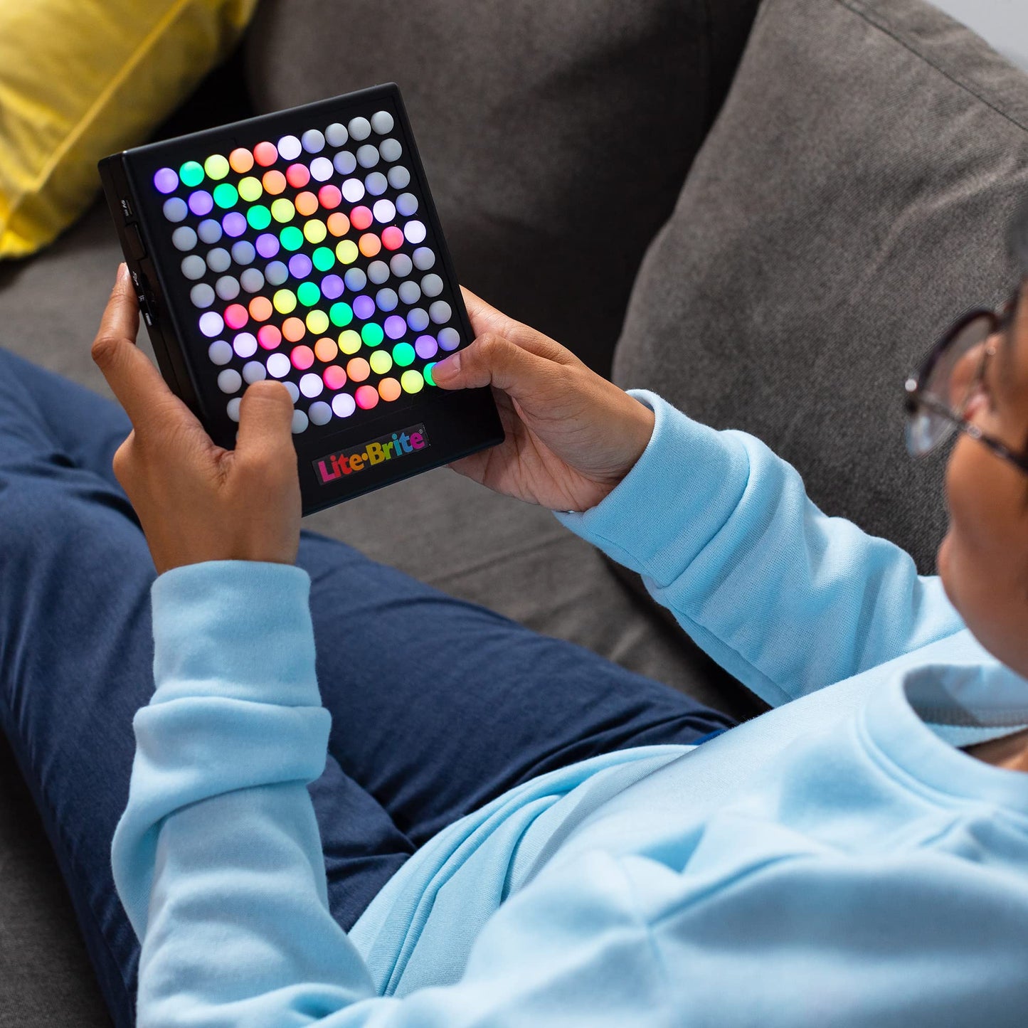 Basic Fun Lite-Brite | Touch | Light Up Drawing Board, LED Board with Colours, Light Up Toys for Creative Play, Glow Art Neon Effect Drawing Board, Light Toys for Kids Ages 4 02355