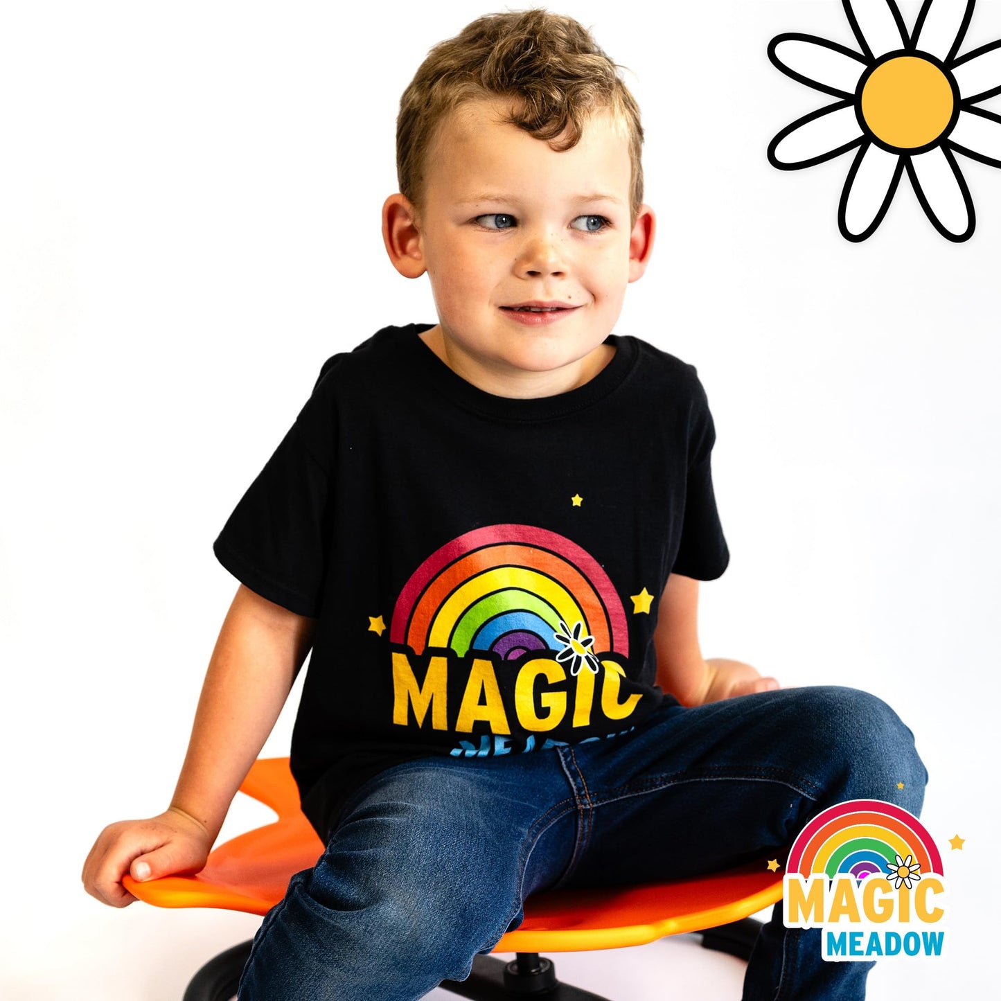 MagicMeadow Sensory Spinning Chair for Autism - Fish Therapeutic Swivel Seat for Autism & ADHD Chair - Calming Spinny for Children’s Support - Non-slip Sit and Spin Sensory Spinning Seat