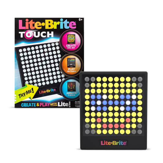 Basic Fun Lite-Brite | Touch | Light Up Drawing Board, LED Board with Colours, Light Up Toys for Creative Play, Glow Art Neon Effect Drawing Board, Light Toys for Kids Ages 4 02355
