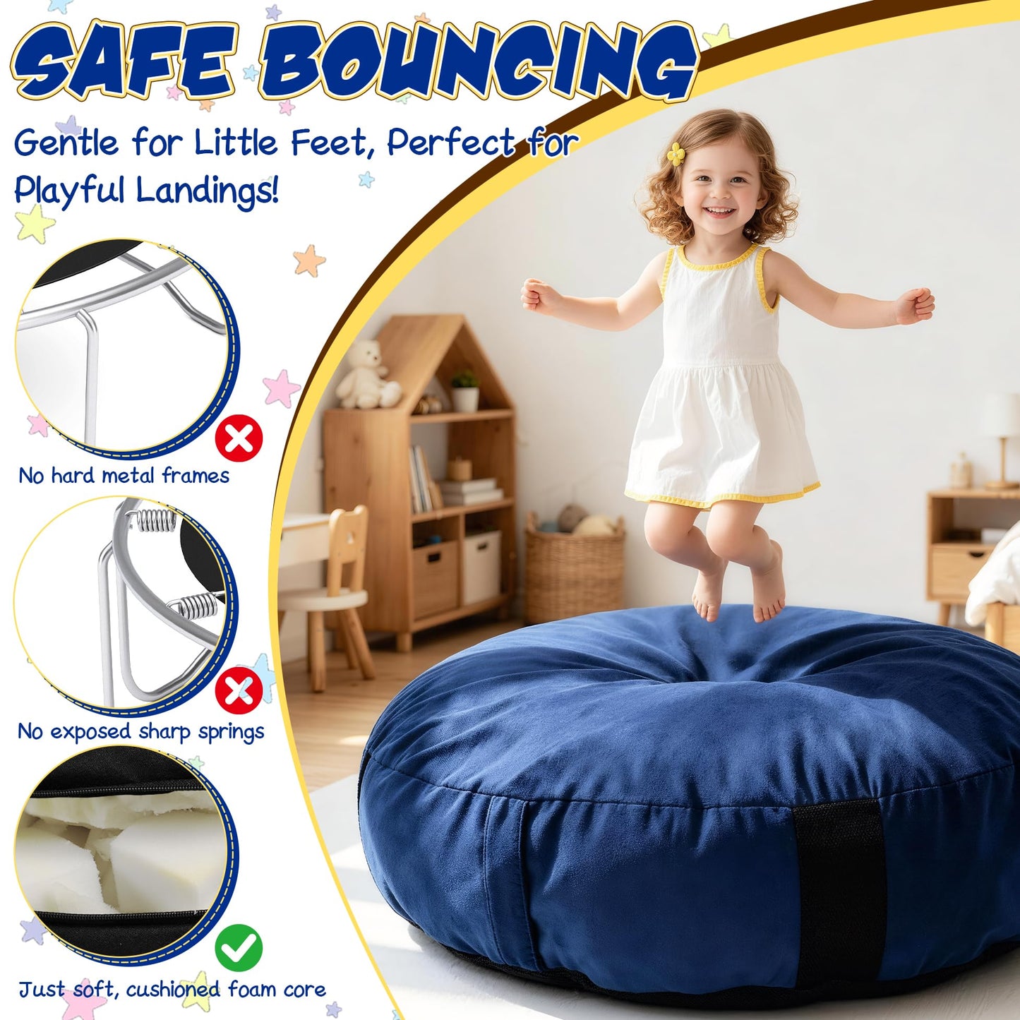 Sensory Crash Pad for Kids, Autism Crash Mat for Jumping, Climbing&Playing