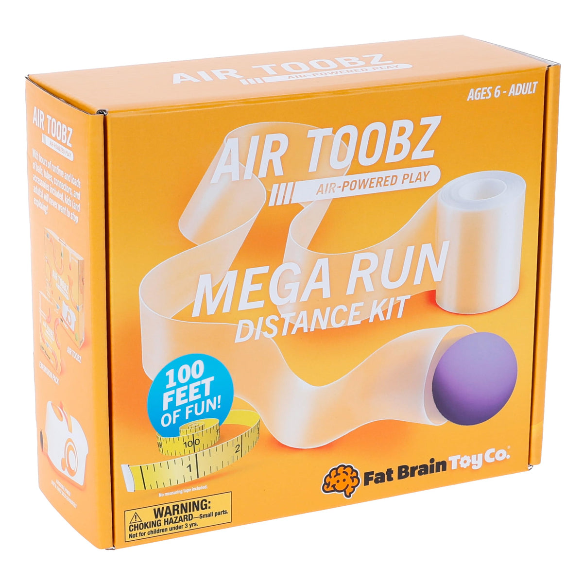 Fat Brain Toys Air Toobz Mega Run 100ft Tube Air System Extension Kit with 6 Connectors and 6 Locks Compatible Air Toobz and Accessories, Creative STEM Building Set from 3 Years