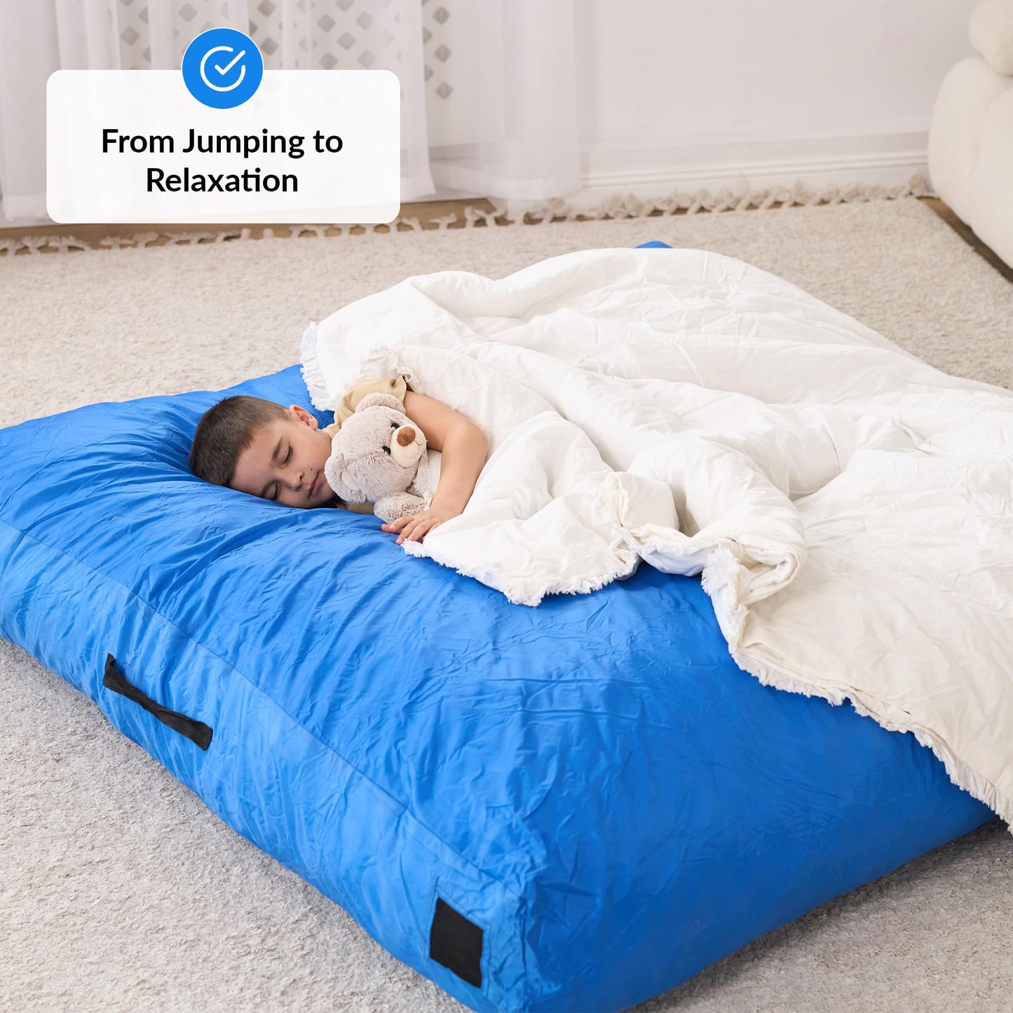 ODOXIA Sensory Crash Pad for Kids | Big 152 x 152 cm | Autism Crash Mat for Children