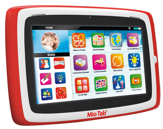 Lisciani Giochi-Mio Tab 7'' Evolution 2022, Children 6-12 Years, Memory 16 GB, Autonomous, Sensory Skills, Hand Eye Coordination, Multicolor, 97005
