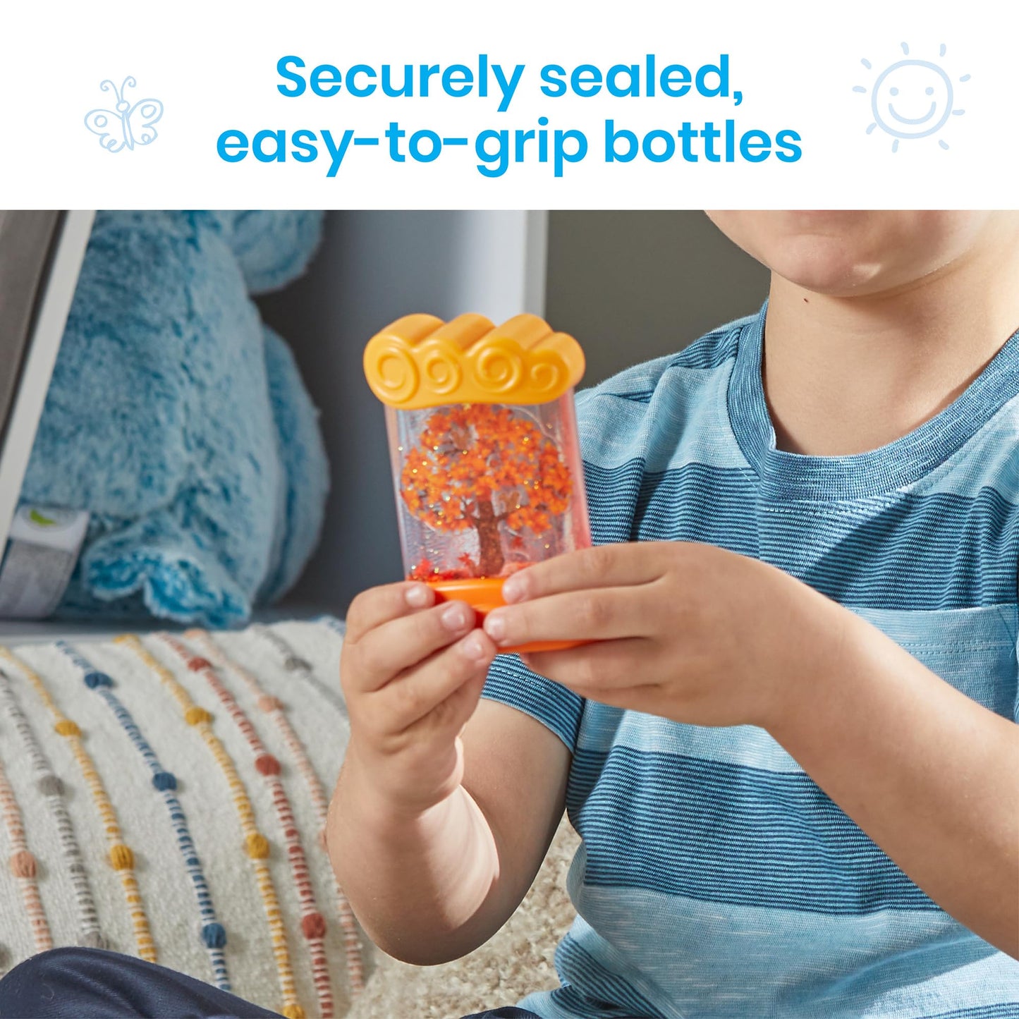 Learning Resources Changing Seasons Sensory Tubes, Sensory Fidget Tubes, Ages 3+, Learning Weather for Kids, Anxiety Calming Tools, Stress Relief Toys, Calm Down Corner Supplies