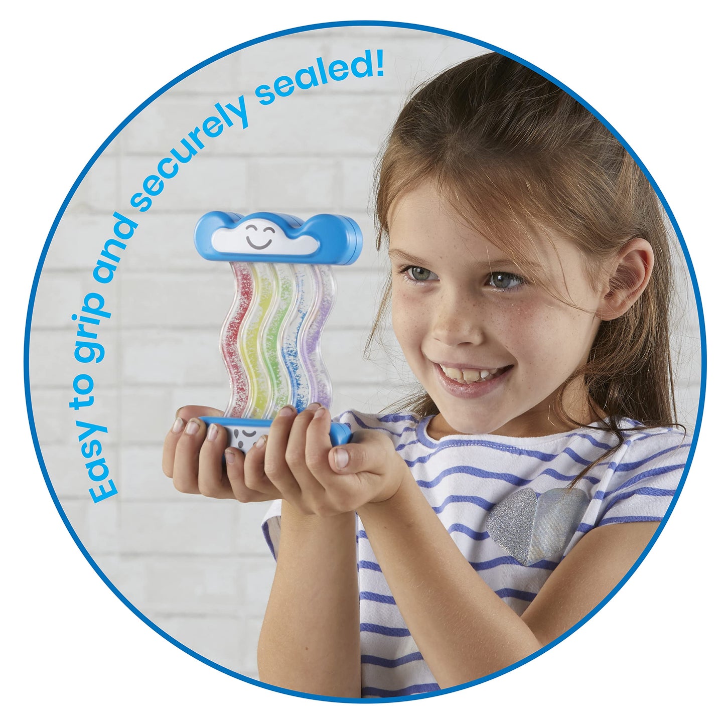 Learning Resources See My Feelings Rainbow Fidget, Double-Sided Colourful Rainbow Sensory Fidget Toy Helps Children Identify Emotions, Focus & Calm Down, Securely-Sealed, Ages 3+