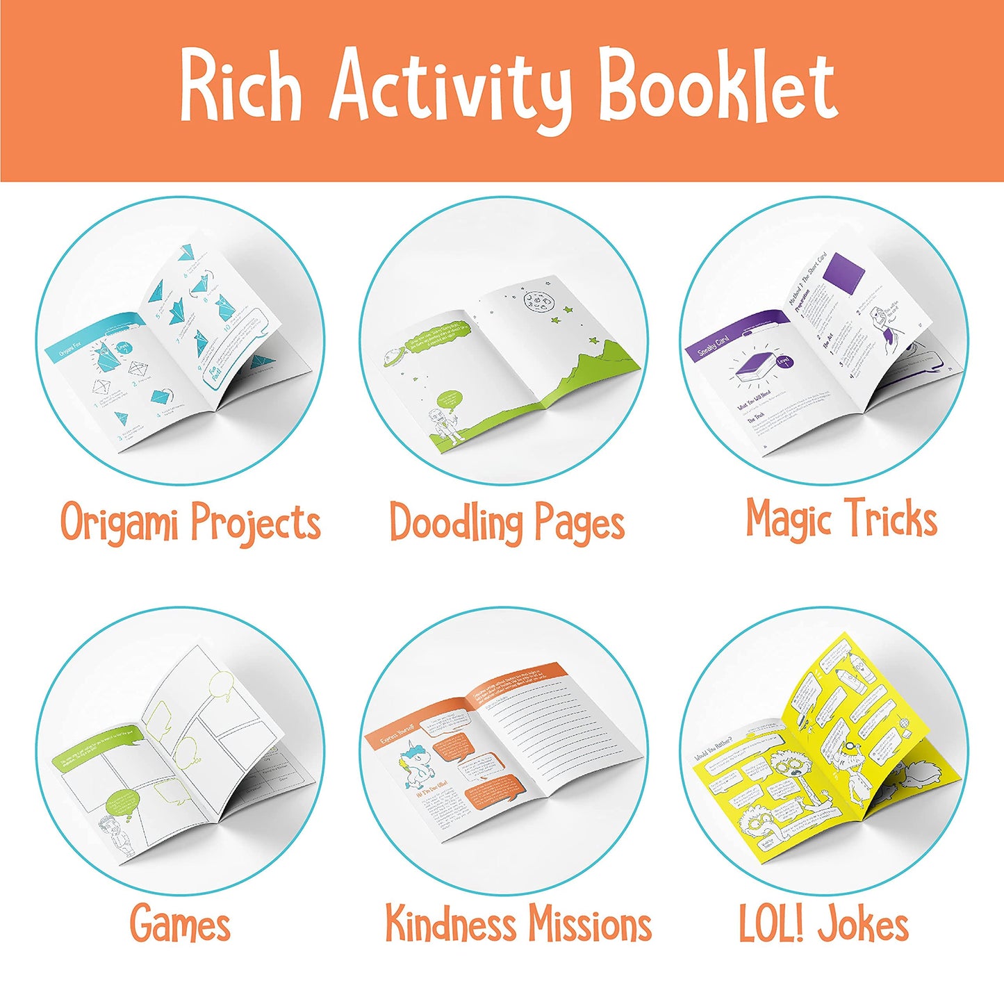 Rainy Day Activities for Kids, Activity Bag Includes Wooden DIY Project, Card Games, Activity Booklet, Craft kit for Kids Ages 4+