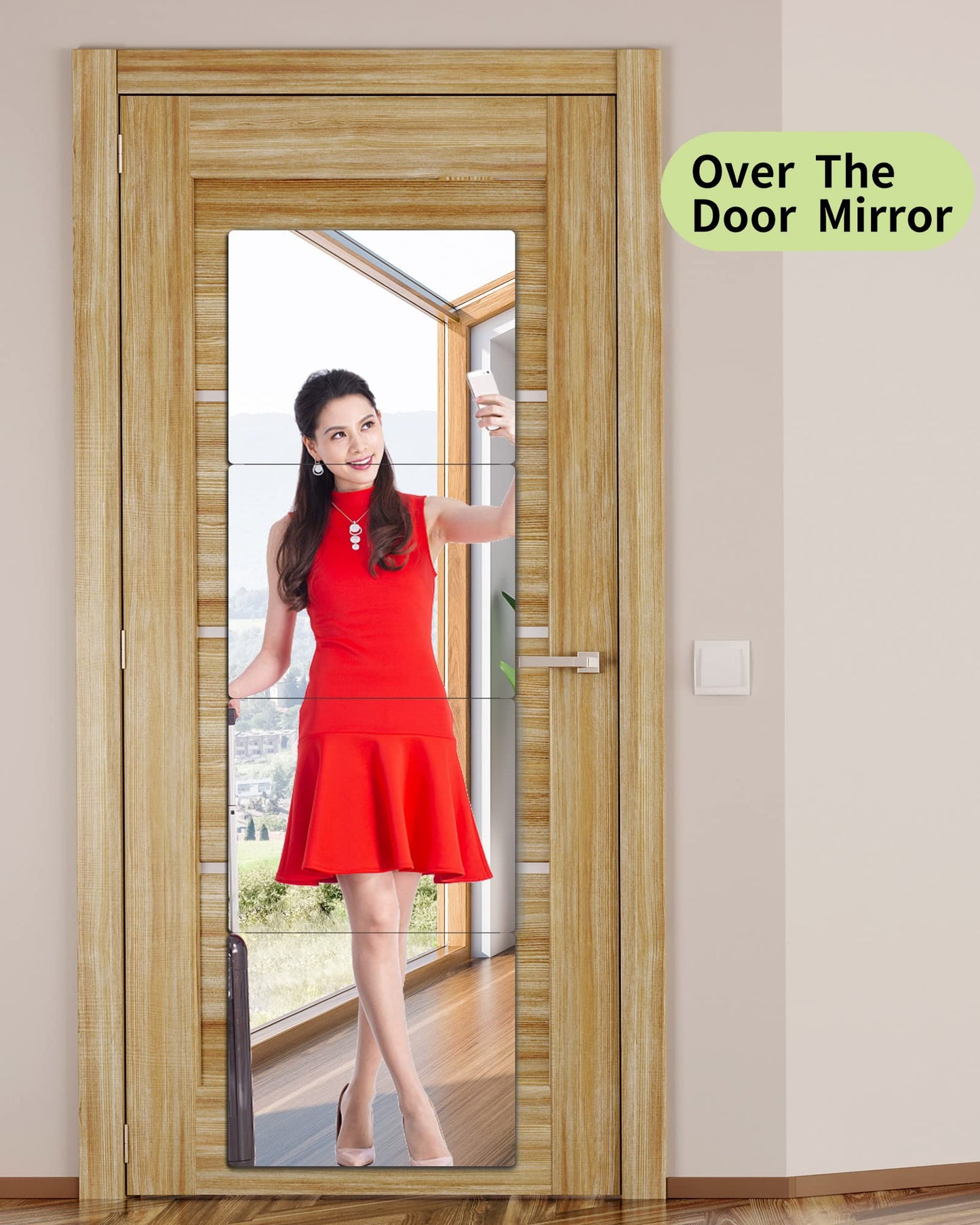 Kids Safety Unbreakable Mirror Extra Thick1/8 56"x14",Acrylic shatterproof Mirrors, Non-Glass Cheap Body Mirror Home Gym Mirrors Full Length Wall, Bedroom Wall-Mounted Door Mirror