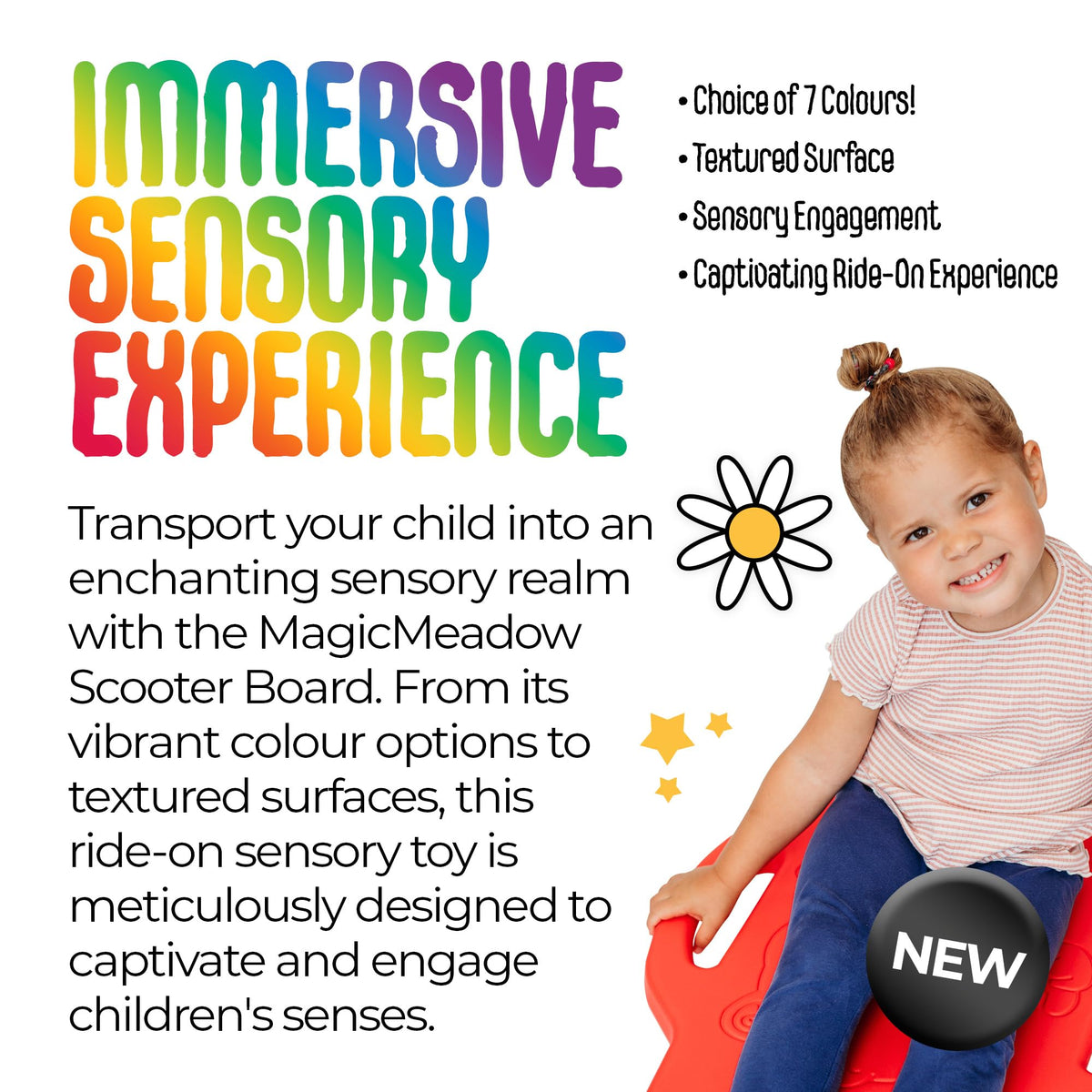 MagicMeadow Sensory Scooter Board | Autism Board | Green