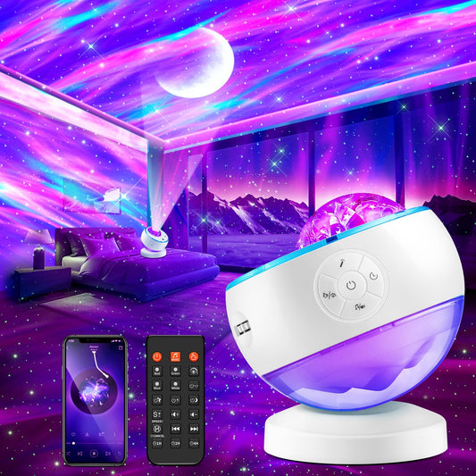 Galaxy Projector Star Projector, 300 Colour Modes Moon Galaxy Light, 15 White Noise