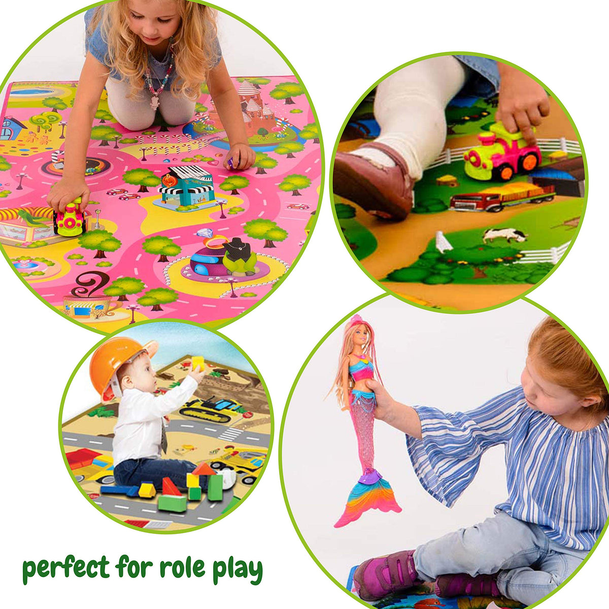 EDUK8 Worldwide Limited Children's Padded Play Mat - Wipe Clean & Water Resistant for Use Indoors & Outdoors, 120 x 100 cm, Great for Education & Play (120 x 200 cm, Zoo)